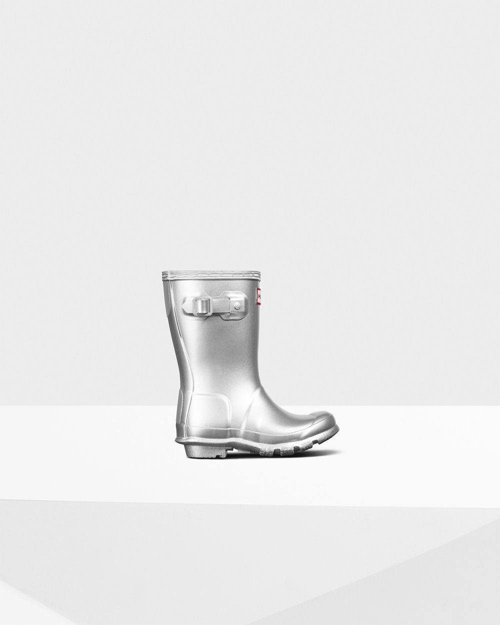 Bottes de Pluie Hunter Original Petits Metallic Enfant Argent CQSIUJE-64